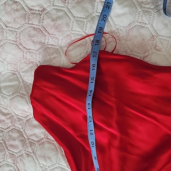 Zara Red Slip dress with bag details - Picture 7 of 11